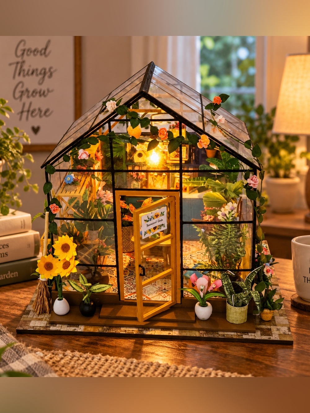 Mayberry Street Sunshine Flower House DIY Miniature Greenhouse Kit